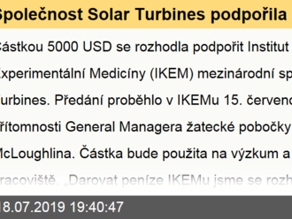 Společnost Solar Turbines podpořila IKEM