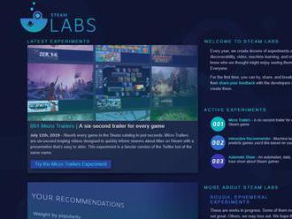 Valve spúšťa Steam labs experimenty