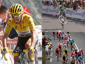 Foto: Sagan vyrobil únik dňa a finišoval na zadnom kolese, Alaphilippe po horskom pekle ostal žltý