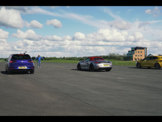 Šprint Boxster GTS a Golf R a Megane RS: Súboj FWD a RWD a AWD