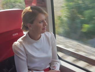 Prezidentka nasadla na vlak a odcestovala na návštevu Rakúska