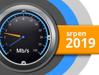 Naměřené rychlosti internetu na DSL.cz v srpnu 2019