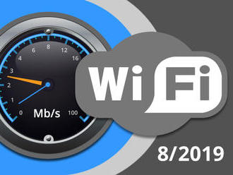 Rychlosti Wi-Fi internetu na DSL.cz v srpnu 2019