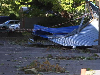Pre silný vietor spadlo v Bratislave desať stromov, odtrhlo aj strechu