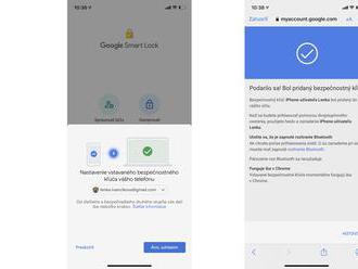 Google Smart Lock umožňuje overenie identity čítačkou na iPhone