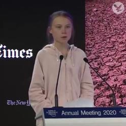 Greta Thunbergová v Davosu: Jednejte, sakra!