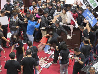 V taiwanskom parlamente sa poslanci pobili pre nezhody o mäse