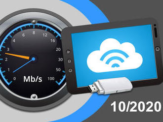 Rychlosti mobilního internetu na DSL.cz v říjnu 2020