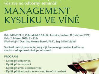 Seminář - management kyslíku ve víně