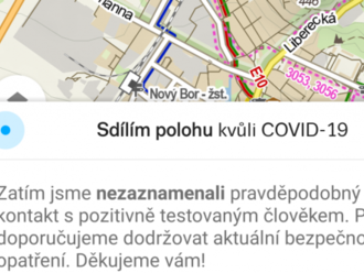   Mapy.cz nabízejí sdílení polohy, aplikace pak může upozornit na kontakt s nakaženými