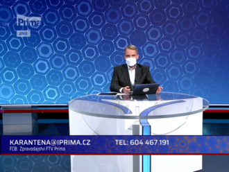   TV Prima zařadila speciál o koronaviru, moderoval Libor Bouček z nového studia