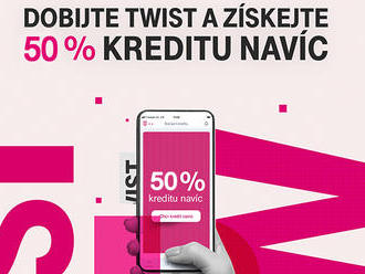 T-Mobile chce předejít dobíjení Twist karet venku, k dobití online rozdává 50 % kreditu zdarma
