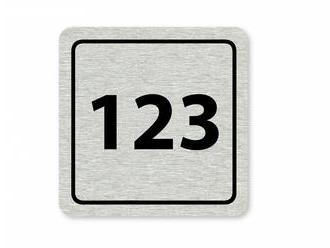 Číslo na dveře piktogram01 stříbro