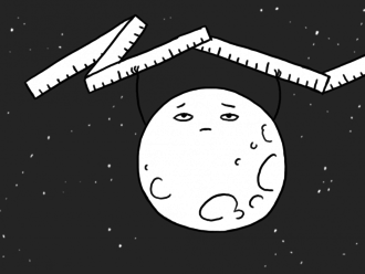 Komiks: vzdalování Měsíce  
