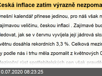 Česká inflace zatím výrazně nezpomalila  
