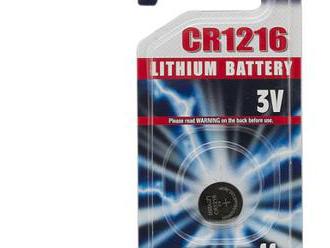 Gombíková batéria CR 1216 Li 3 V. Bezpečné a čisté použitie, pretože neobsahuje ortuť a kadmium.