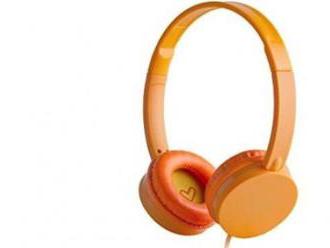 Ultraľahké stereo slúchadlá Energy Sistem Headphones Colors Tangerine.