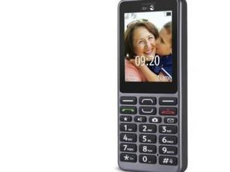 Mobilný telefón DORO Phone Easy 509, v sivej farbe s veľkými tlačidlami.