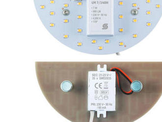 LED panel, 7W, 140mm, studená biela - ideálny do väčšiny stropných svietidiel.