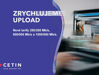 CETIN představil nové tarify se zrychleným uploadem