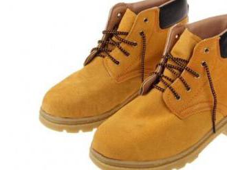 Členkové pracovné kožené topánky v žltej farbe s vystuženou špičkou, veľkosť 44.