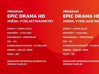 Skylink: Epic Drama HD už jen na nové frekvenci