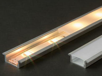 LED hliníkový profil lišta Zapustený LED profil - LED pásik chránený pred prachom, parou, poškodením.