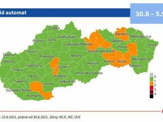 Na Slovensku pribudli oranžové okresy, od pondelku ich máme už 14 a zvyšných 65 bude má zelenú farbu
