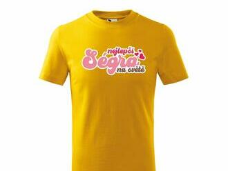 Tričko Nejlepší ségra 433 dětské - žluté