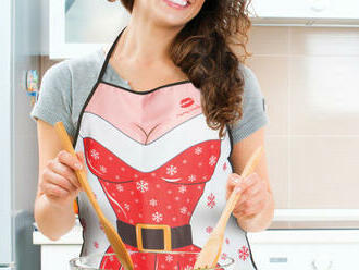 Vianočná zástera - ženská  50 x 70 cm, praktická pomôcka v kuchyni.