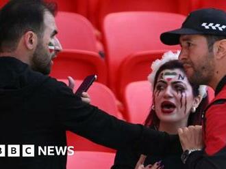 World Cup: Iran protesters confronted at World Cup game against Wales