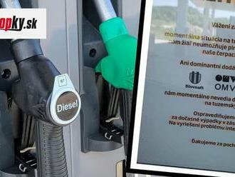 Oznam na menších pumpách vystrašil vodičov: Za problémom s pohonnými hmotami je dodávateľ