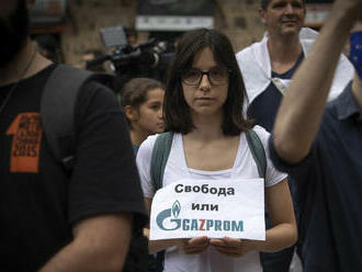 Stovky ľudí protestovali v Sofii proti ruskému Gazpromu