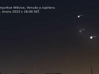 Na oblohe vidieť zaujímavý úkaz: Skrášľujú ju Venuša, Mesiac a Jupiter