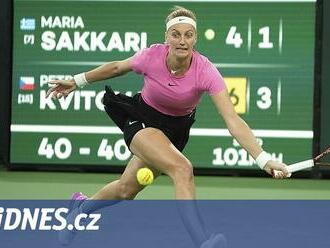 Kvitová nestačila na Sakkariovou a v Indian Wells končí ve čtvrtfinále