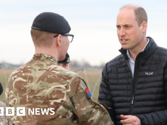 Prince William makes surprise visit to troops near Ukraine border in Poland