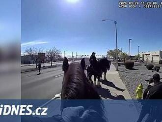 VIDEO: Honička jako z westernu. Zloděje v Novém Mexiku chytali policisté na koních