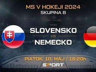 Slovensko – Nemecko na MS v hokeji 2024: Program, zostavy, live prenos, výsledky