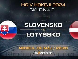 Slovensko – Lotyšsko MS v hokeji 2024: Program, zostavy, výsledky, live prenos